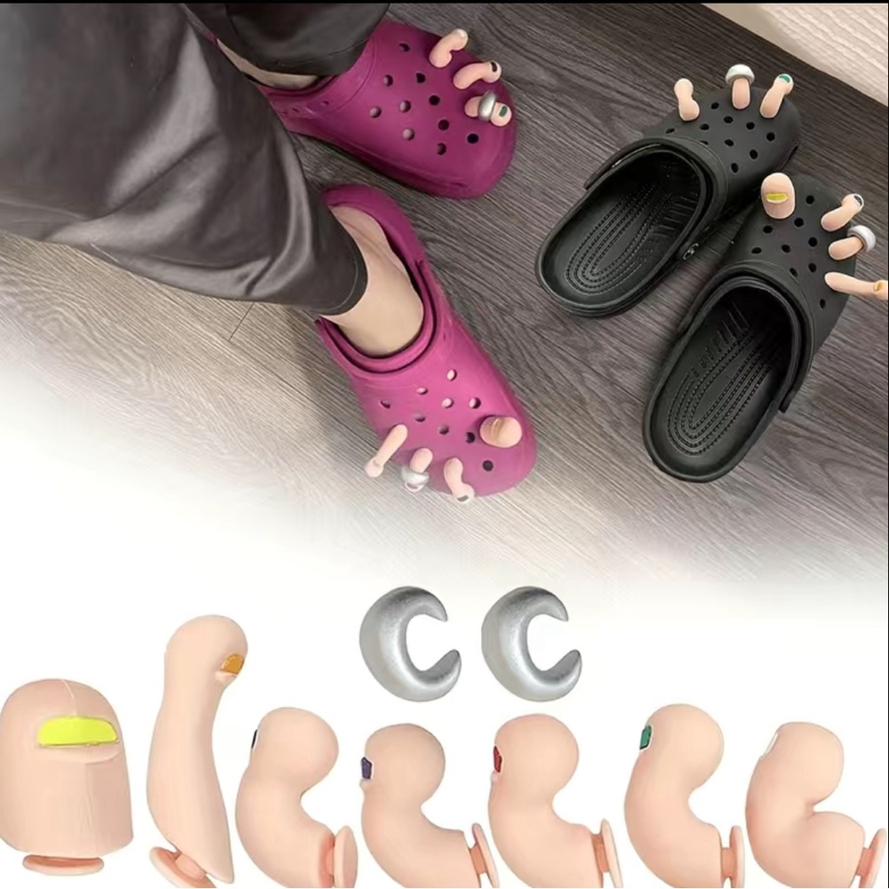 Funny and expressive toe croc accessory